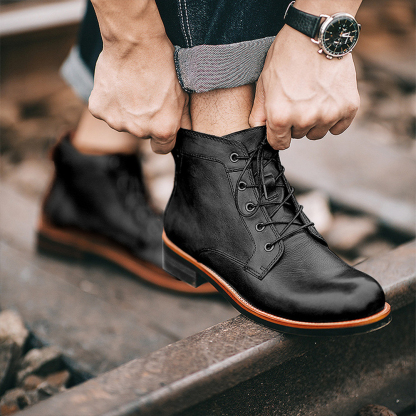 Men's High Top Leather Martin Boots