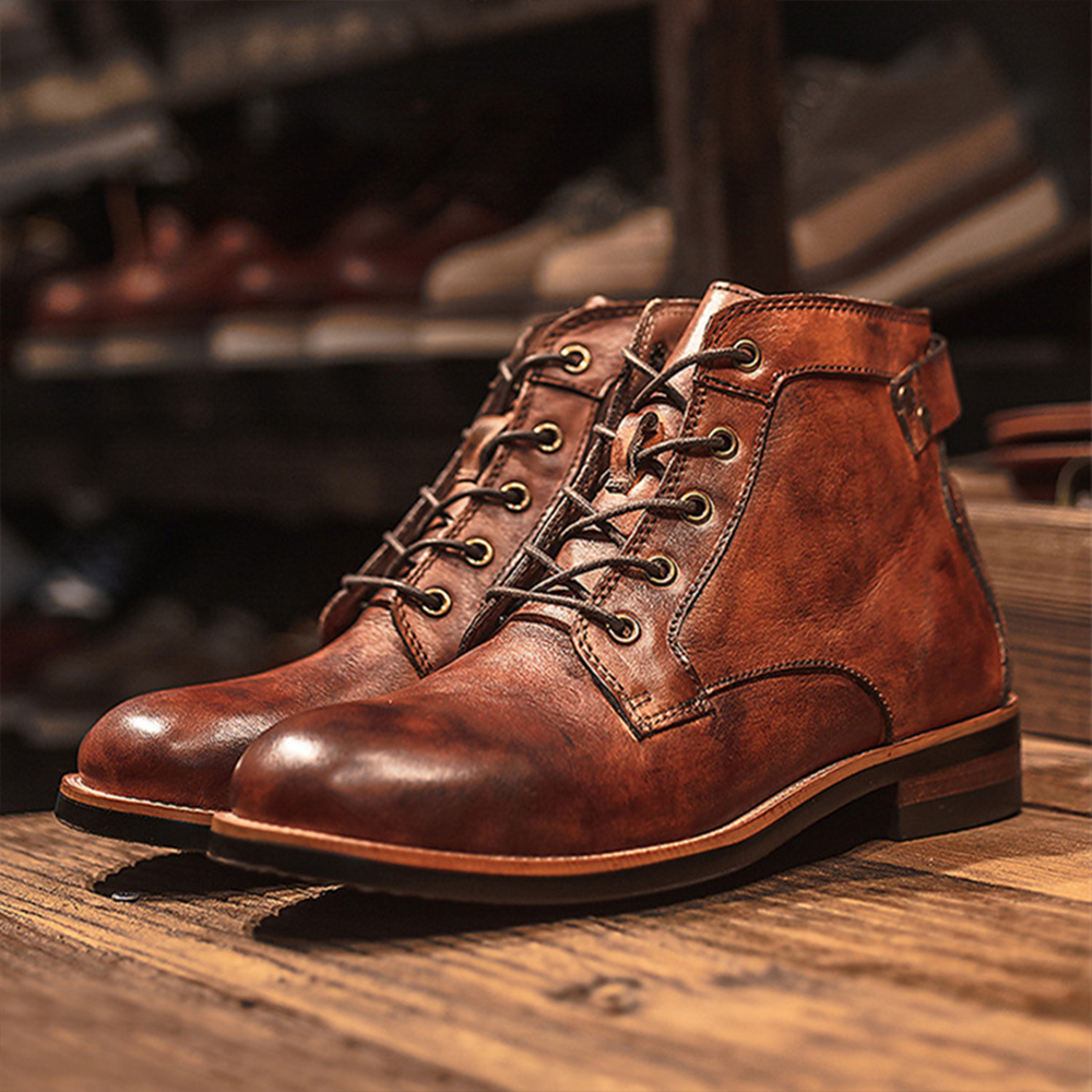 Men's High Top Leather Martin Boots