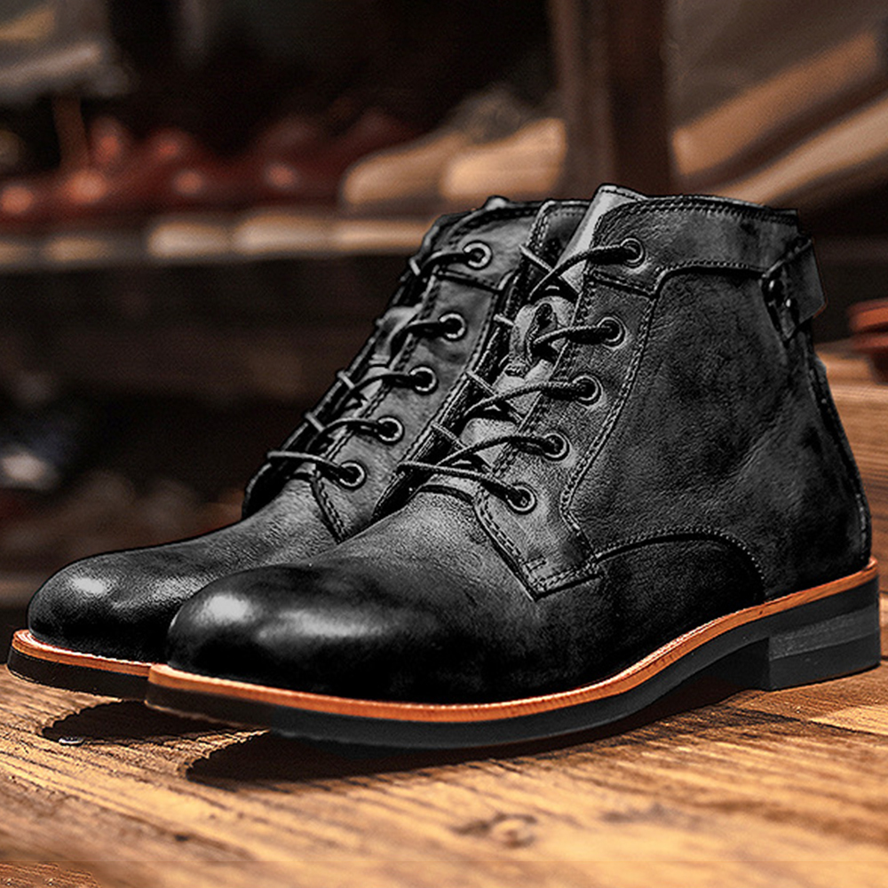 Men's High Top Leather Martin Boots