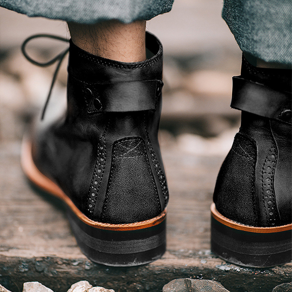 Men's High Top Leather Martin Boots