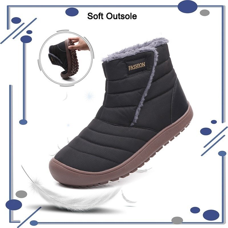 Snow Boots Waterproof Plush Orthopedic Winter Shoes