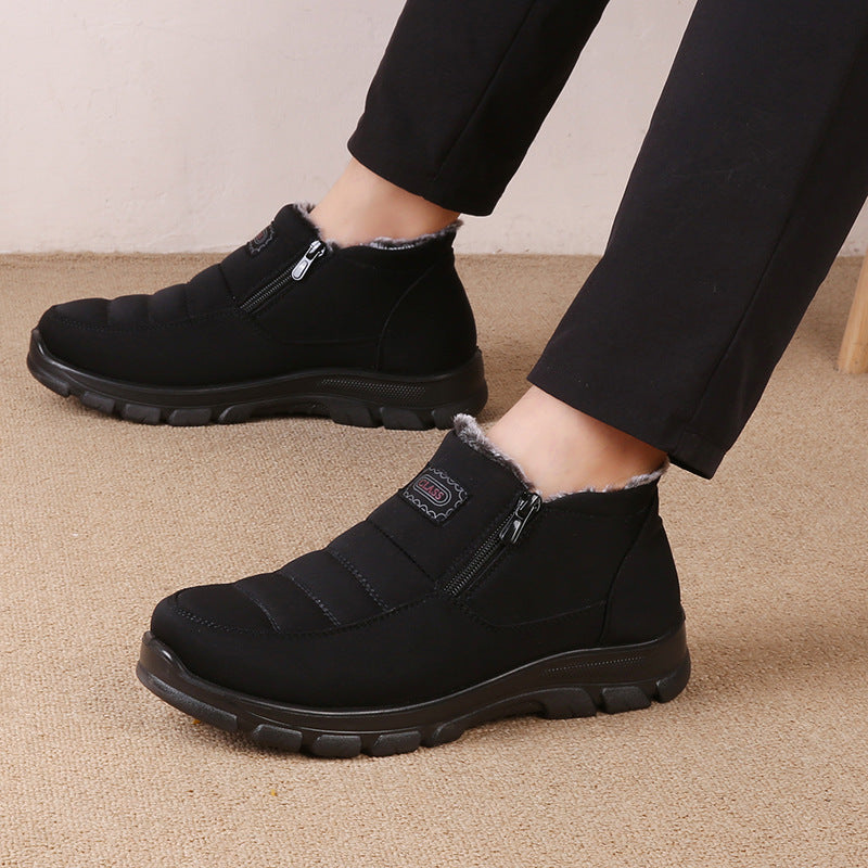 Orthopedic Snow Boots For Men Velvet Warm Ankle Shoes