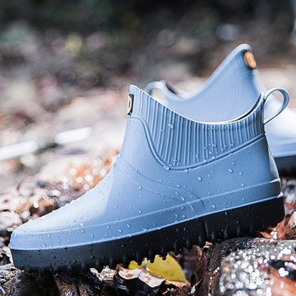 Men Rain Ankle Boots Slip-on Nonskid Orthopedic Shoes