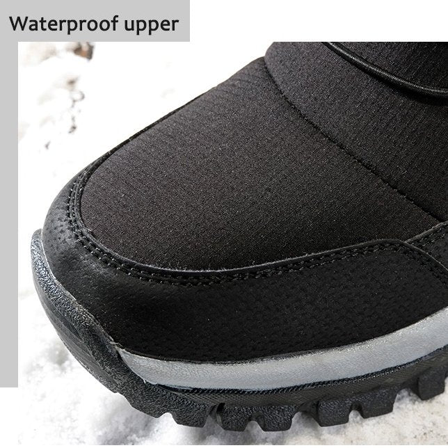 Men Waterproof Orthopedic Winter Shoes Fur Snow Boots