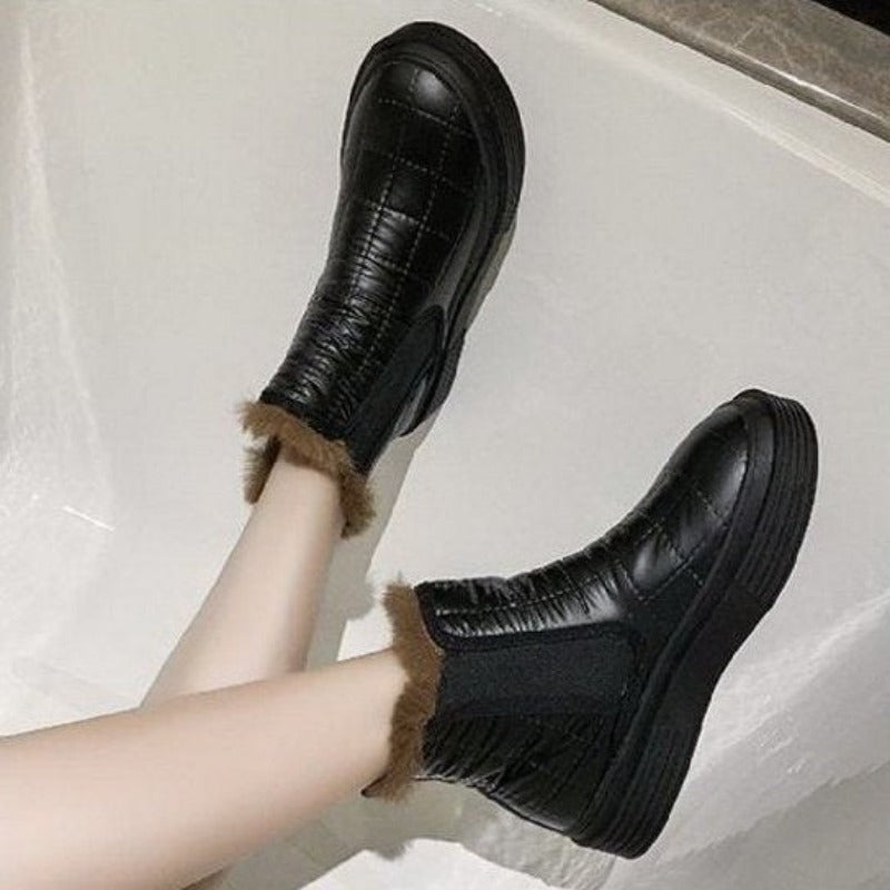 Women Orthopedic Casual Fur Ankle Boots Winter Shoes