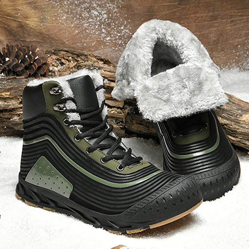 Trendy Winter Boots For Men Waterproof Fur Orthopedic Shoes