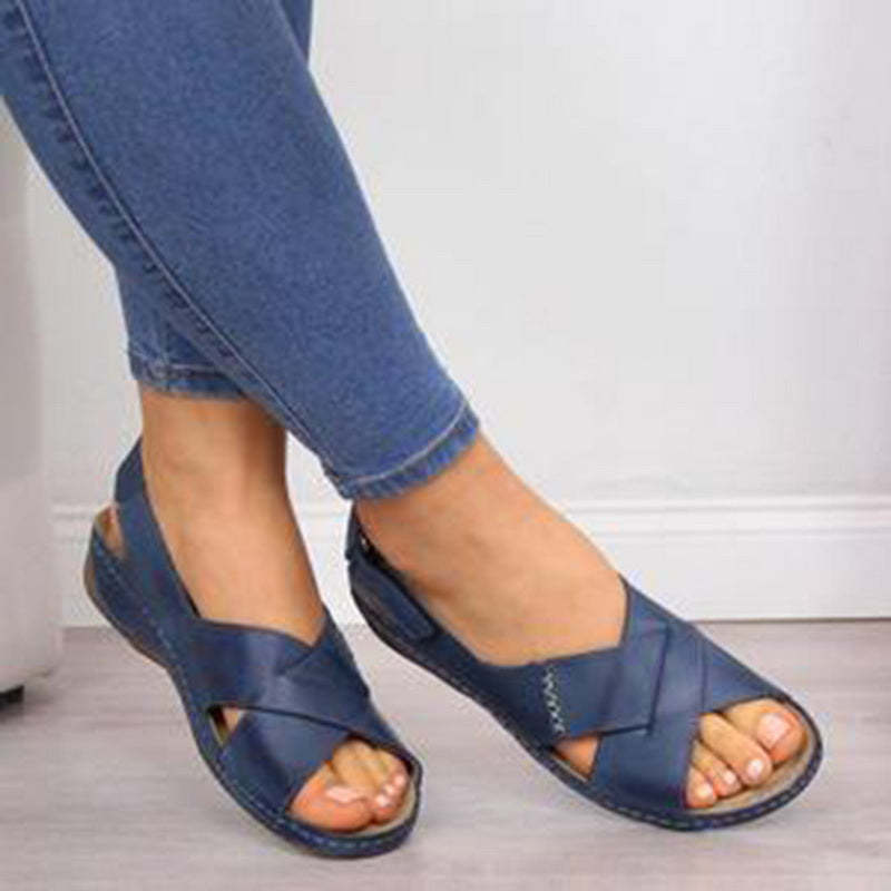 Navy Blue Elegant Comfort Sandal