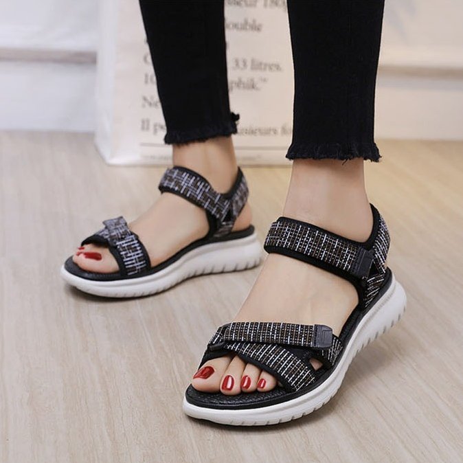 Trendy Sports Sandals Women Open Toe Hook&loop Orthopedic Sandals