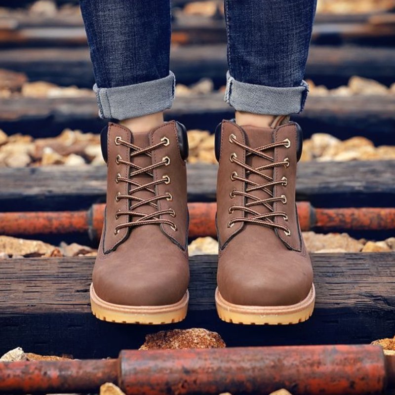 Men Winter Orthopedic Shoes Warm Army Ankle Boots