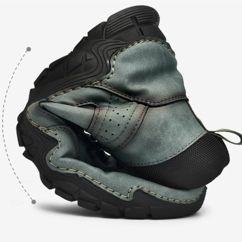 Men Casual Ankle Boots Leather Winter Orthopedic Shoes