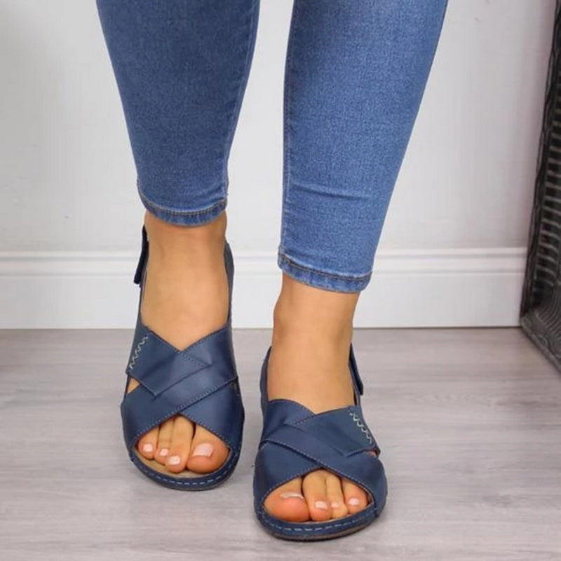 Navy Blue Elegant Comfort Sandal