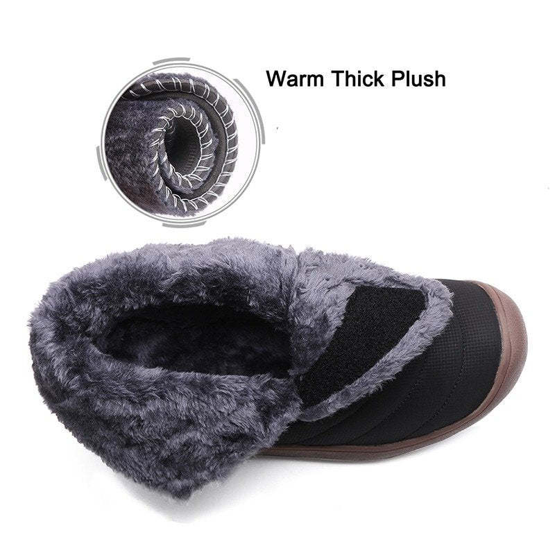 Snow Boots Waterproof Plush Orthopedic Winter Shoes