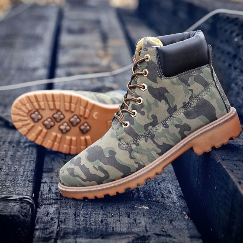 Men Winter Orthopedic Shoes Warm Army Ankle Boots