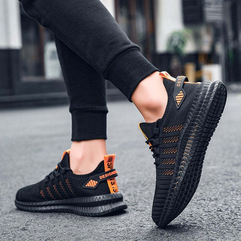 Men Arch Support Sneakers Foldable Rubber Mesh Firm Walking Orthopedic Shoes