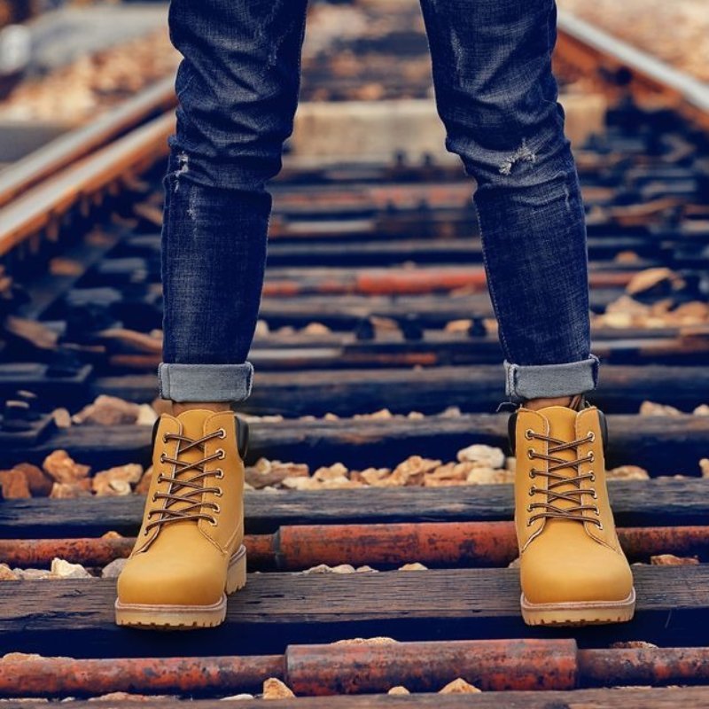 Men Winter Orthopedic Shoes Warm Army Ankle Boots