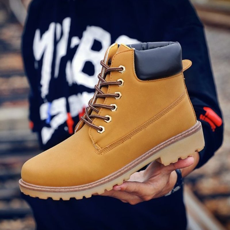 Men Winter Orthopedic Shoes Warm Army Ankle Boots