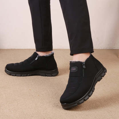 Orthopedic Snow Boots For Men Velvet Warm Ankle Shoes