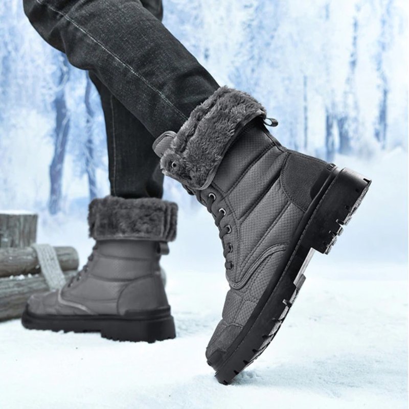 Hiking Winter Boots For Men 2-in-1 Waterproof Orthopedic Shoes