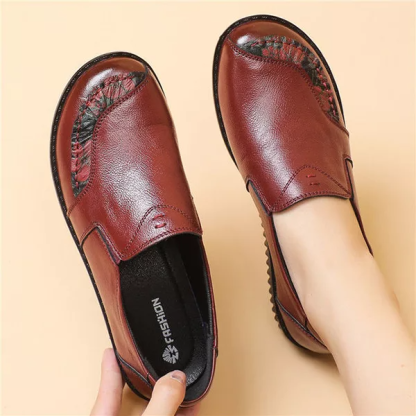 Leather Flats Wide Fit Shoes