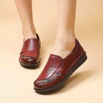 Leather Flats Wide Fit Shoes