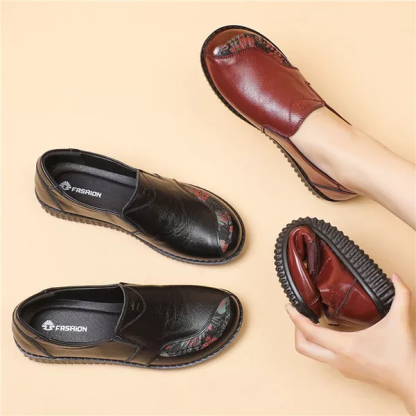 Leather Flats Wide Fit Shoes