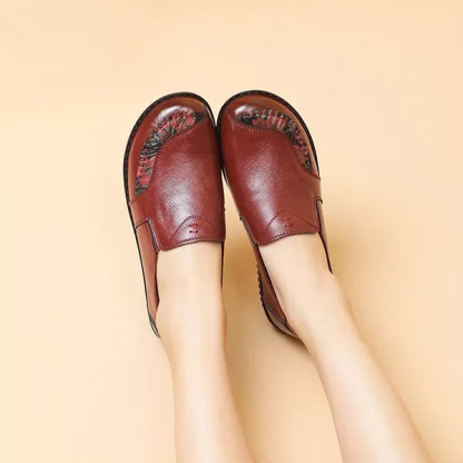 Leather Flats Wide Fit Shoes