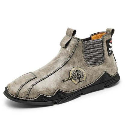 Men Plush Ankle Boots Premium Leather Casual Orthopedic Shoes