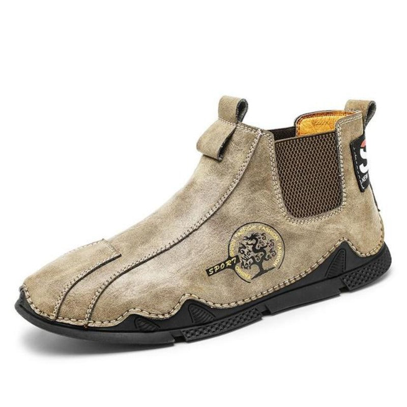 Men Plush Ankle Boots Premium Leather Casual Orthopedic Shoes