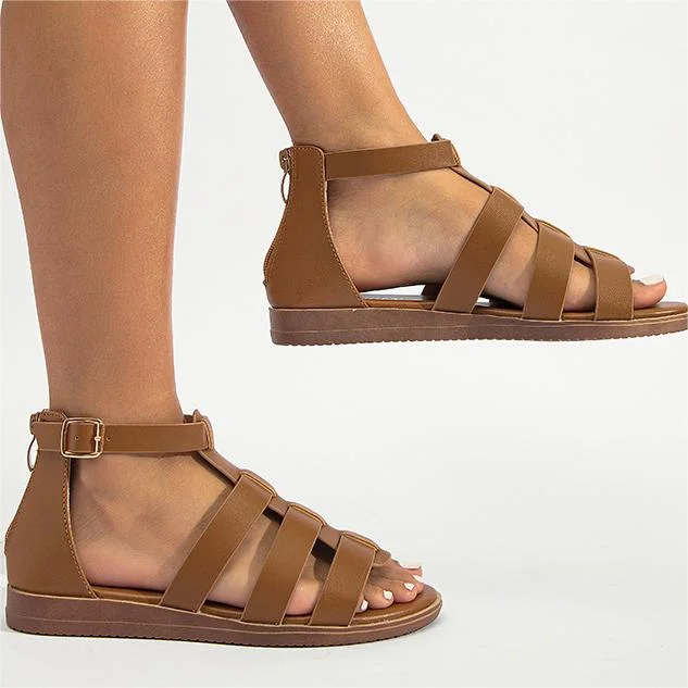 New Simple Casual Open Toe Flat Roman Sandals