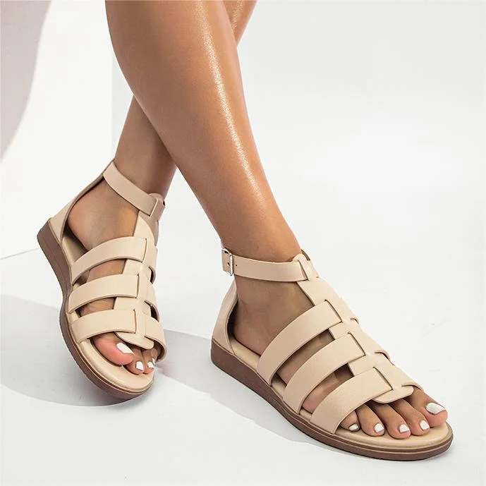 New Simple Casual Open Toe Flat Roman Sandals