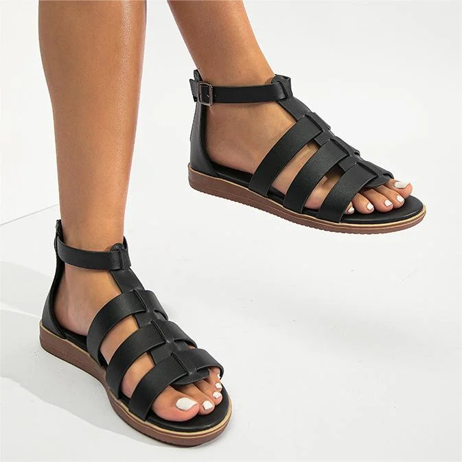 New Simple Casual Open Toe Flat Roman Sandals