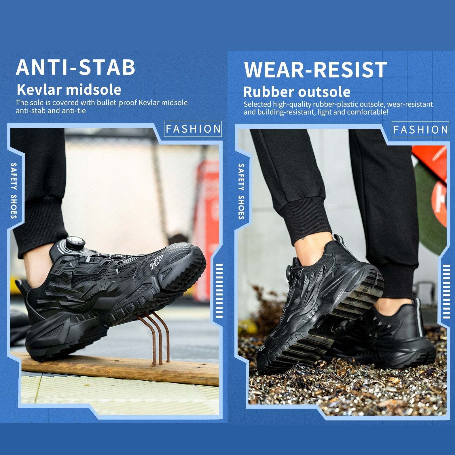 Plus Size Orthopedic Sports Sneakers Steel Toe Rotary Button Stylish