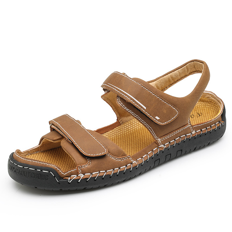 Men's Travel Anti Slip Soft Sole Velcro Beach Sandals