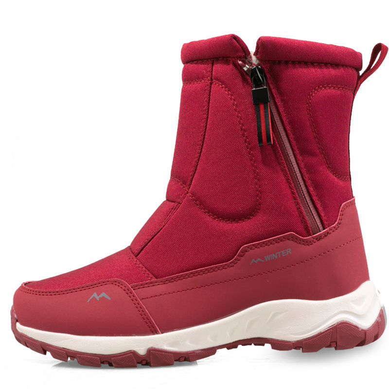 Winter Snow Boots Side Zip, Waterproof, Non-slip, Wear-resistant, Thick and Velvety Warm