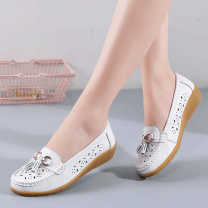 Introducing Summer Hollow Out New Leather Shoes: The Perfect Blend of Style and Comfort