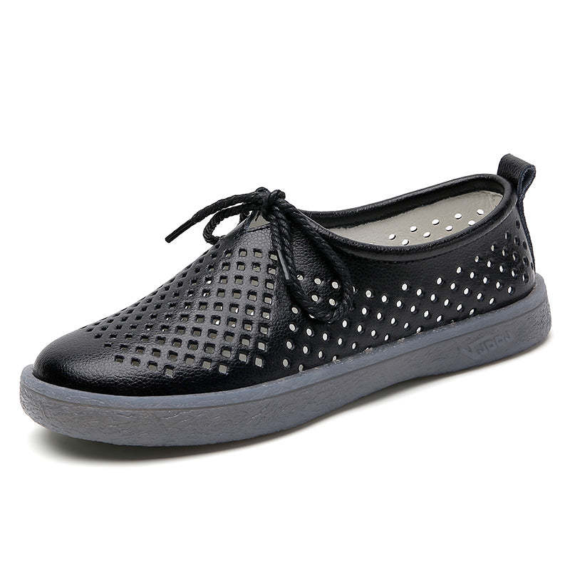 Owlkay Breathable Soft Flat Soles Lace Up Shoe