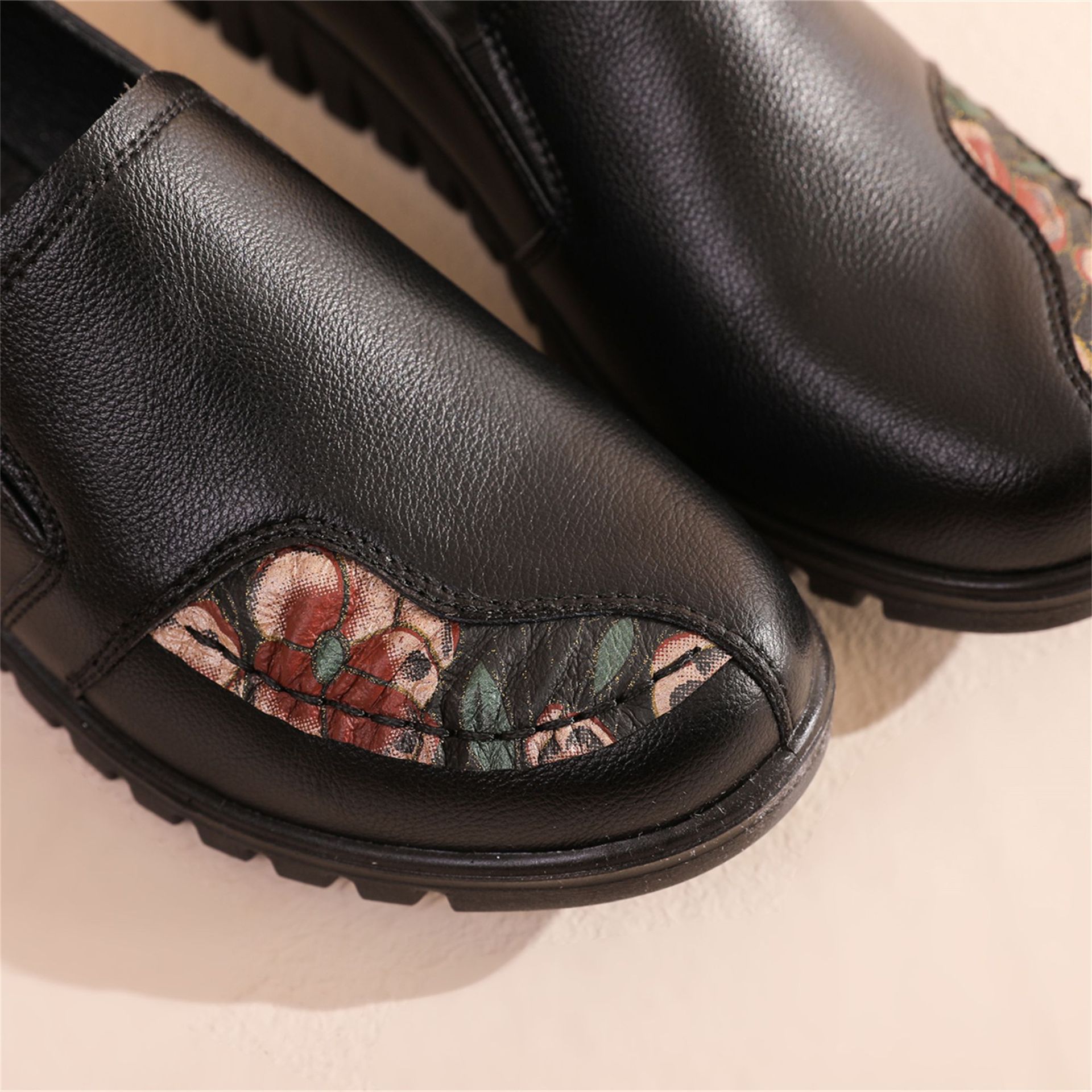 Leather Flats Wide Fit Shoes