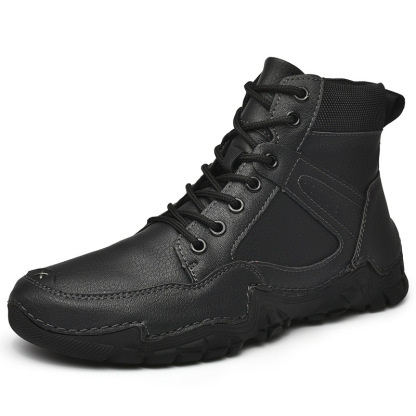 Men Casual Ankle Boots Leather Winter Orthopedic Shoes
