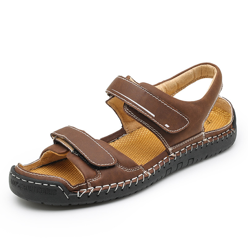 Men's Travel Anti Slip Soft Sole Velcro Beach Sandals