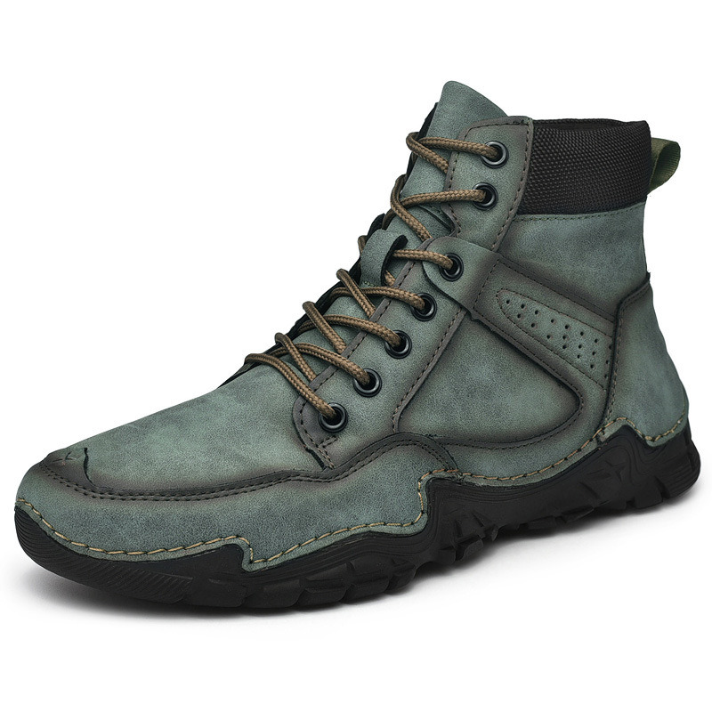 Men Casual Ankle Boots Leather Winter Orthopedic Shoes