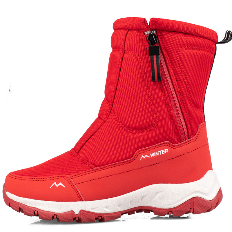 Winter Snow Boots Side Zip, Waterproof, Non-slip, Wear-resistant, Thick and Velvety Warm