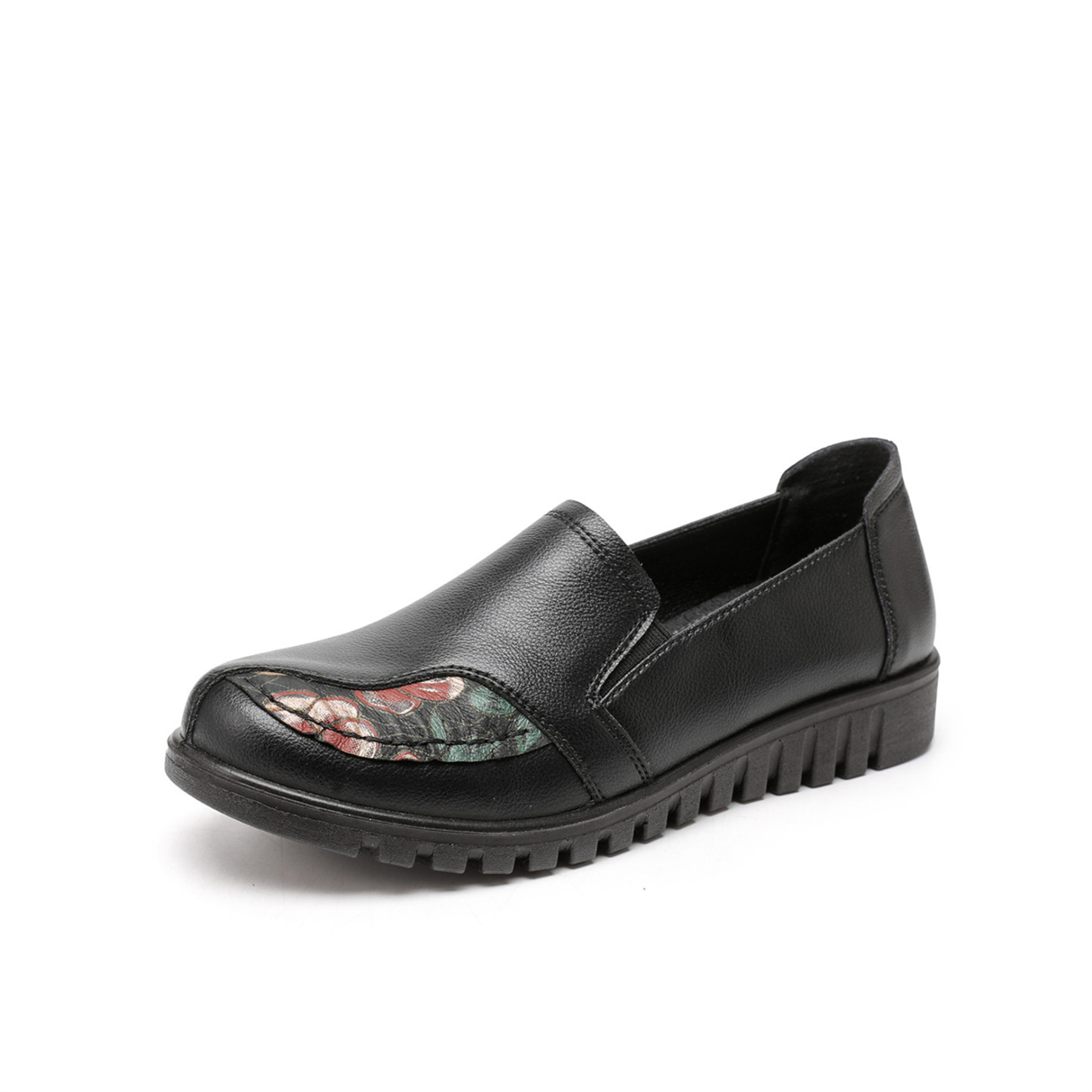 Leather Flats Wide Fit Shoes