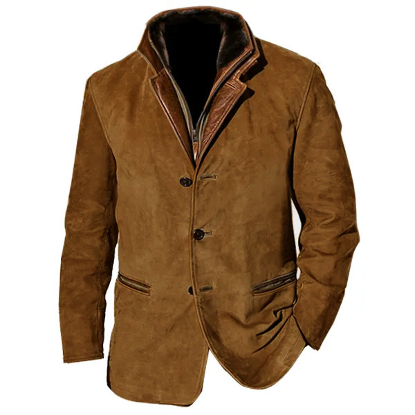 Men's Autumn Vintage Buckskin Jacket