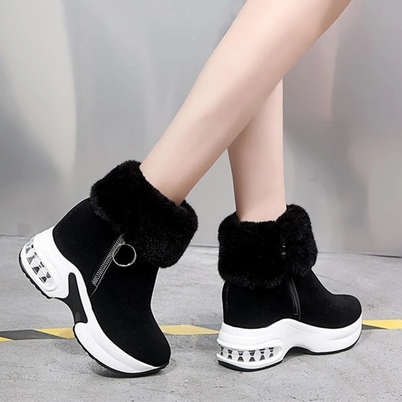 Orthopedic Winter Snow Ankle Boots Warm Fur Arch Support Women Shoes