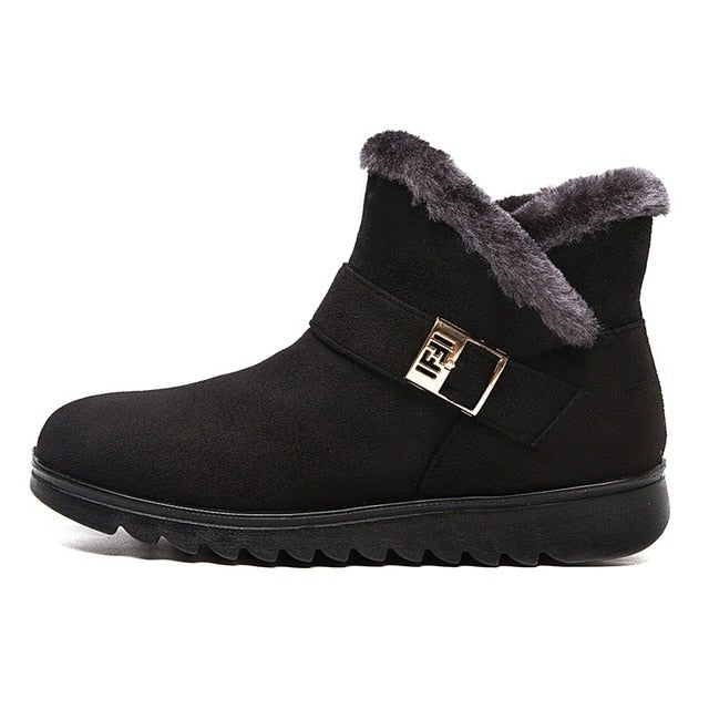 Orthopedic Women Ankle Boots Fur Lined Super Warm Winter Comfortable Shoes