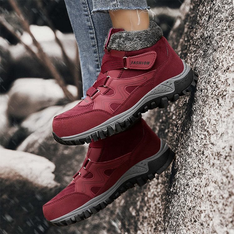 Orthopedic Shoes Men Anti-collision Velcro Hiking Ankle Sneakers Suede Outdoor