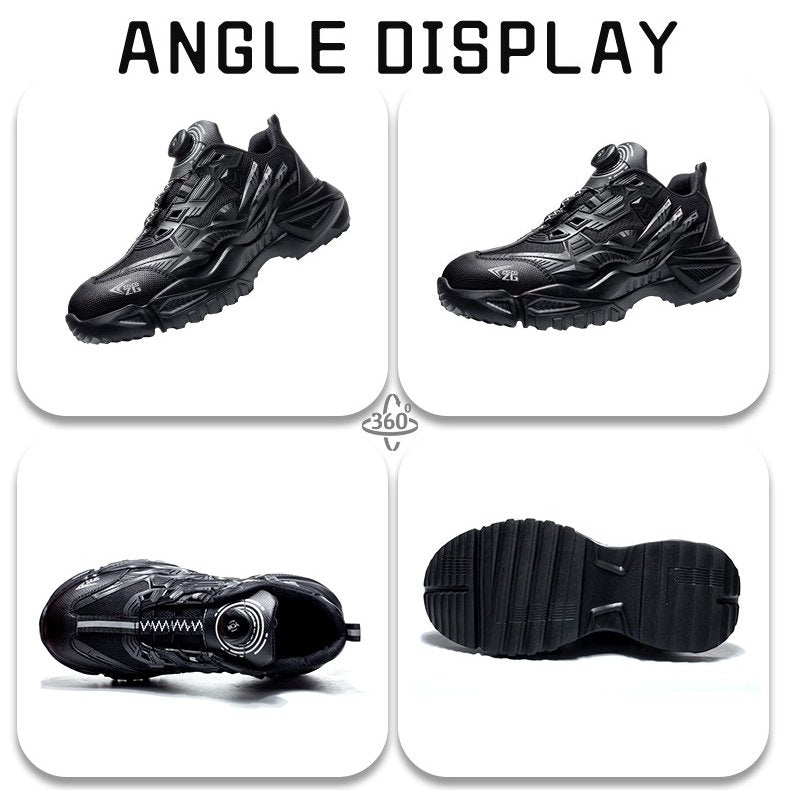 Plus Size Orthopedic Sports Sneakers Steel Toe Rotary Button Stylish