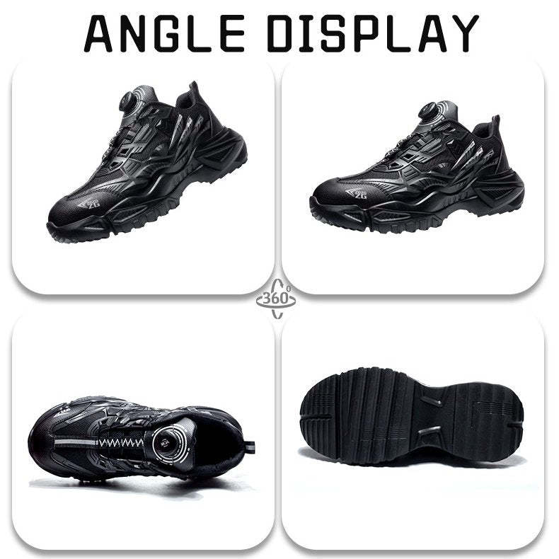 Plus Size Orthopedic Sports Sneakers Steel Toe Rotary Button Stylish