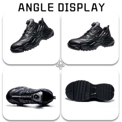 Plus Size Orthopedic Sports Sneakers Steel Toe Rotary Button Stylish