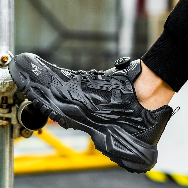 Plus Size Orthopedic Sports Sneakers Steel Toe Rotary Button Stylish